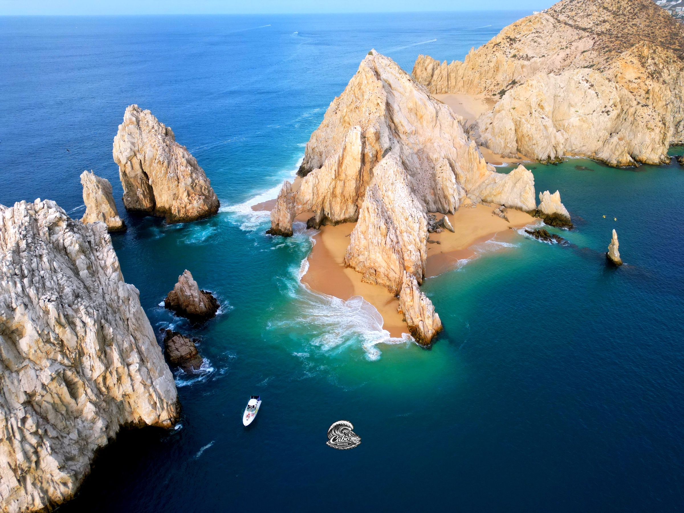 Señorita seen from above near the rock formations of Land’s End